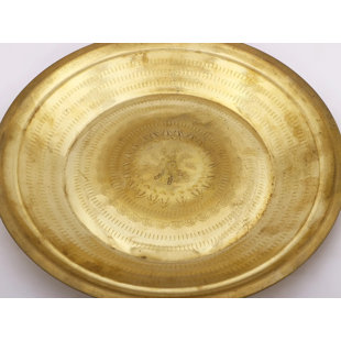 Brass Traditional Thambalam Plate (Size-14, Bronze) made from high quality  brass