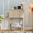 Narrow Console Table, Slim Sofa Table With Three Storage Drawers And Bottom Shelf (Beige)-630466370