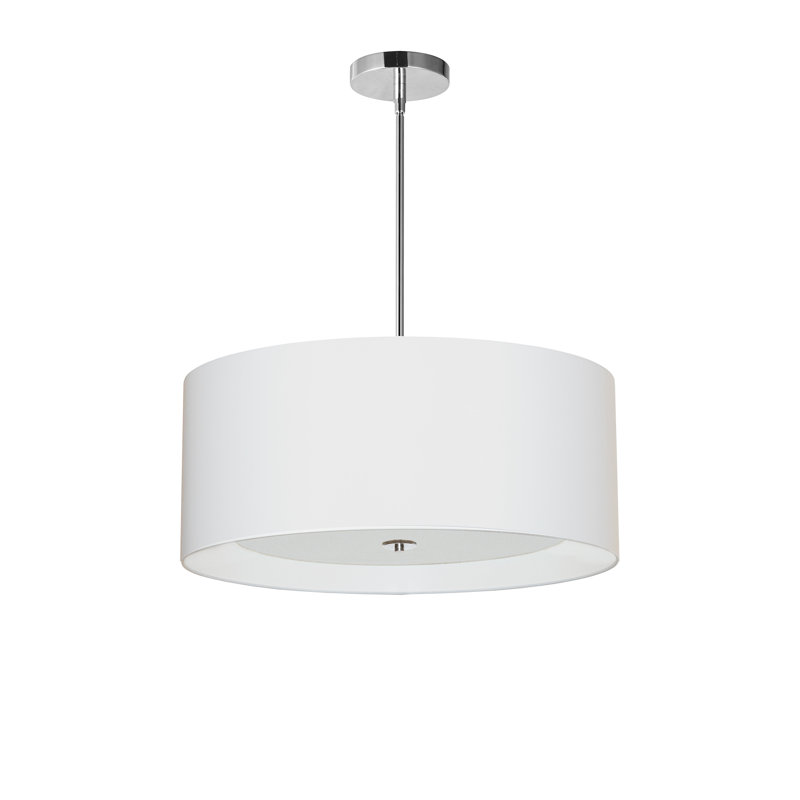 Innsbrook 4 - Light Dimmable Drum Chandelier, 10" H x 22" D x 22" W, White