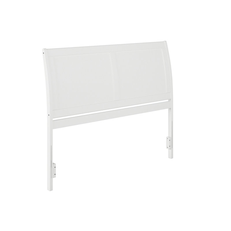 Tête de lit-bateau en bois massif Lhantillony, Grand, Blanc