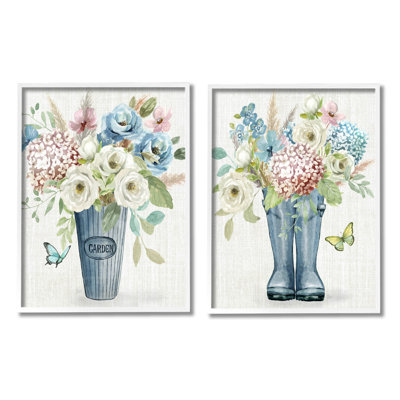 " Country Garden Bouquets Rain Boots " by Nan 2 - Pieces
