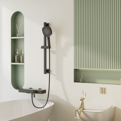 Ensemble de robinet de baignoire 2 boutons avec douchette
