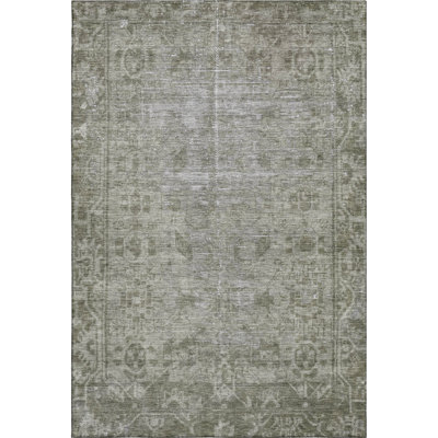 Premium Machine Washable Larock AMF1228 Global Rug