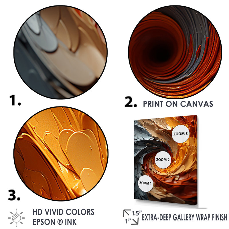 Décoration infernale spirale infernale III - Spirales abstraites, décoration murale_106097, H 40 po x l 30 po x P 1,5 po