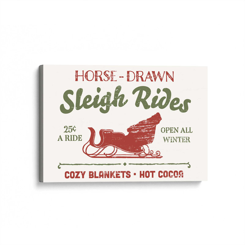 «Cent Sleigh Rides», reproduction sur toile, H 12 po x l 18 po x P 1,25 po, Toile tendue
