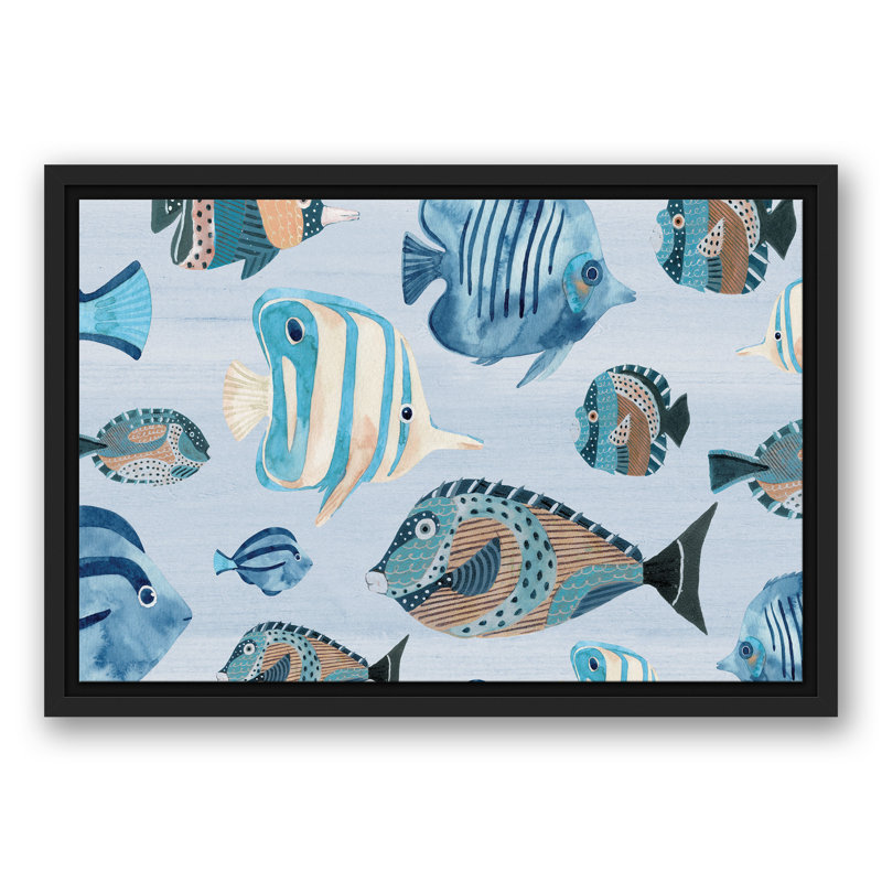 Aquarelle sur toile flottante encadrée, H 13,75 po x l 19,75 po