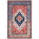 Tucson Heirloom Machine Washable Non-Slip Area Rug In Rust & Blue