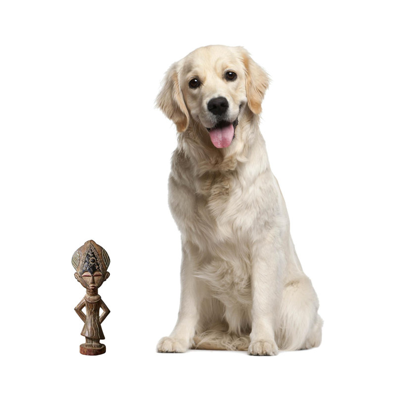 Figurine en bois africain sweetheart Trente