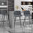 Ermis White Leather Counter Height Bar Stool Set of 3-224520281-207850311