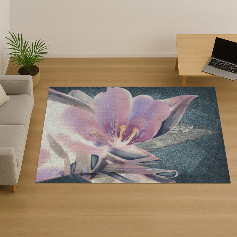 Floral Area Rug, Runner 70 x 140 cm