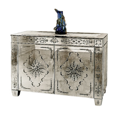 Venetian 50" Wide Lacquered Wood Sideboard