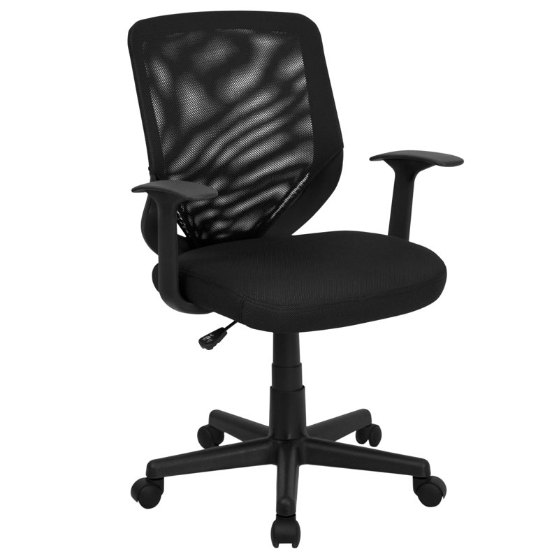 Chaise de bureau pivotante à dossier mi-haut en filet
