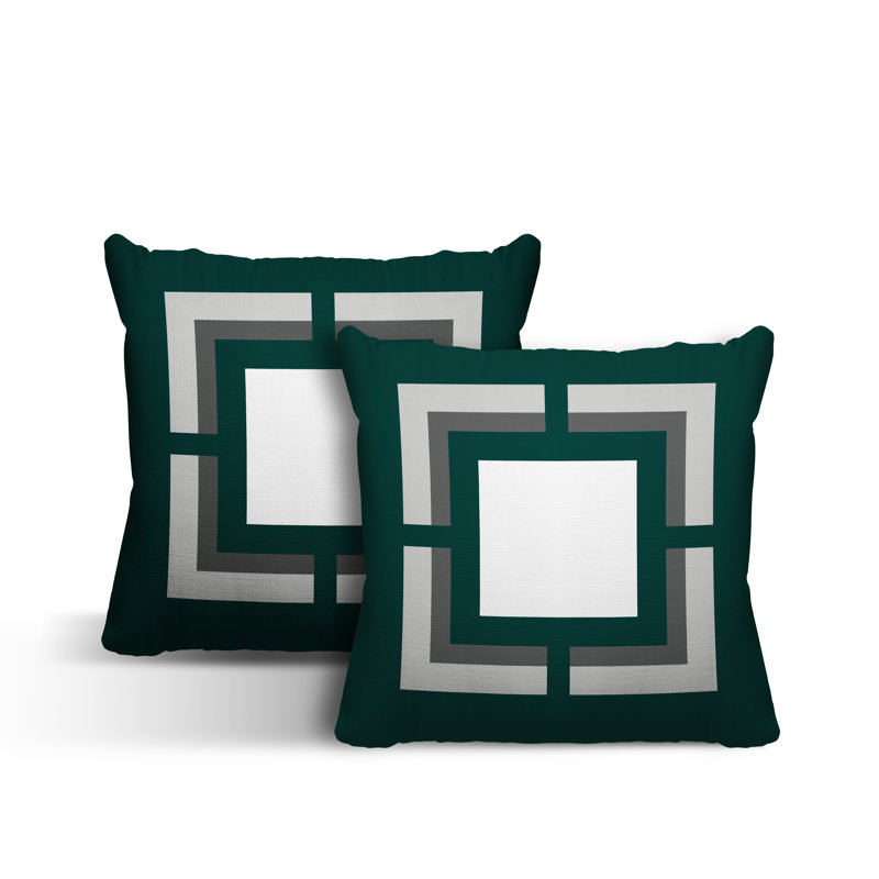  Coussin intérieur / extérieur, L 17 po x H 17 po, Émeraude