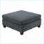 Repose-pieds pour salon, chenille gris anthracite cocktail 37 x 37 x 18 | Structure en bois | Brun clair brun clair-453943615