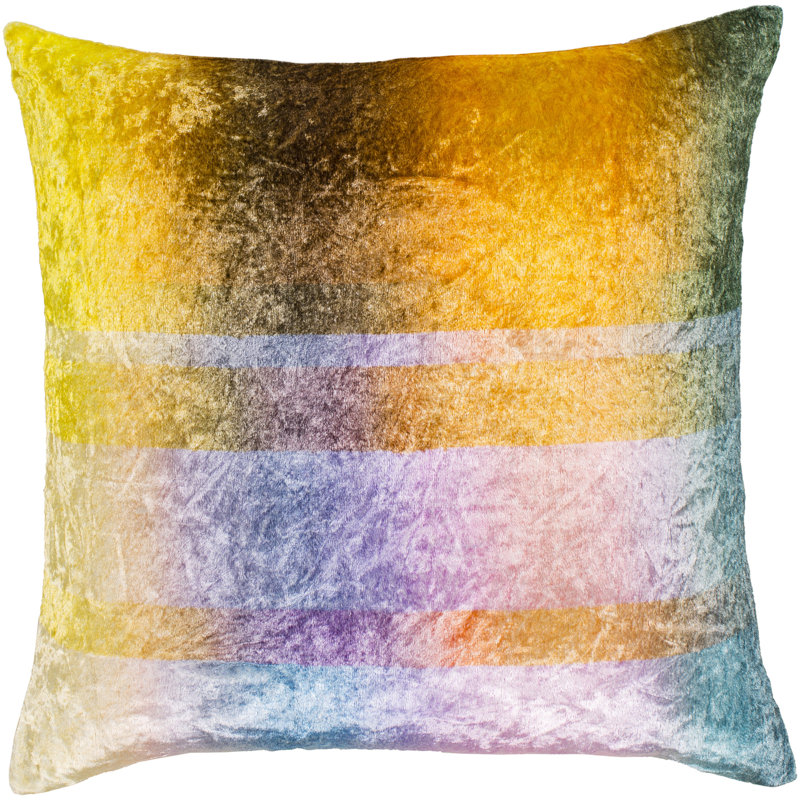 Glitch Abstract Reversible Throw Pillow, 20" x 20", Down