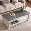 Table basse à plateau relevable rétro avec compartiment caché et tablette inférieure pour le salon-129222884