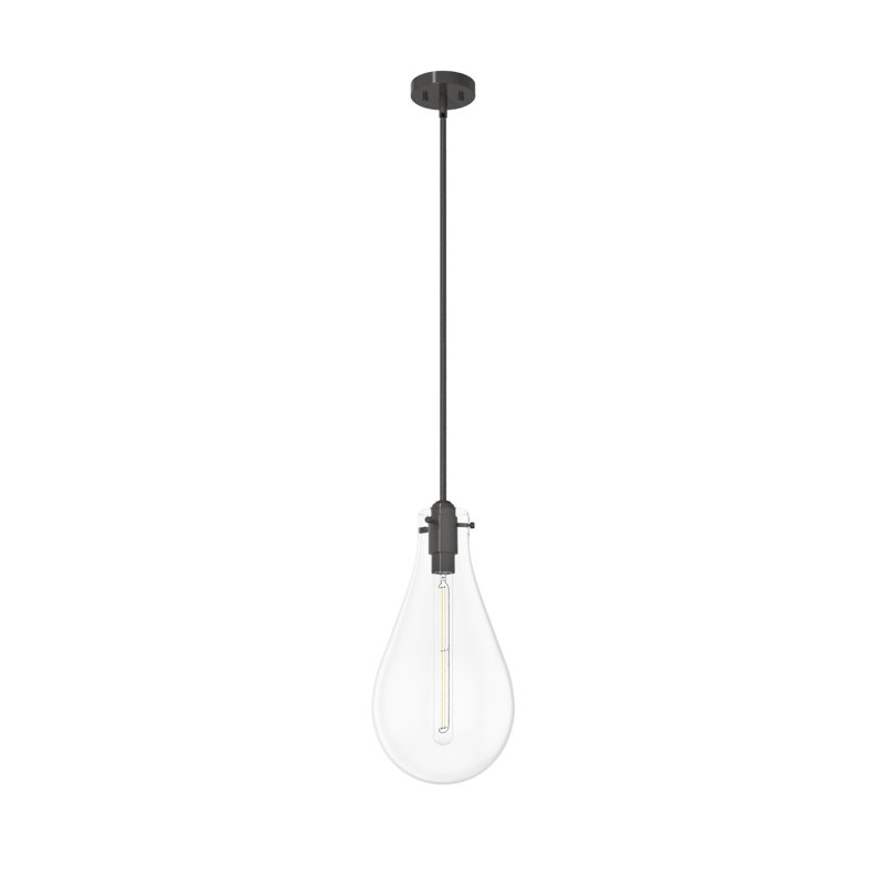 Lundin 1 - Light Single Tear Drop Pendant, Noble Bronze, Small