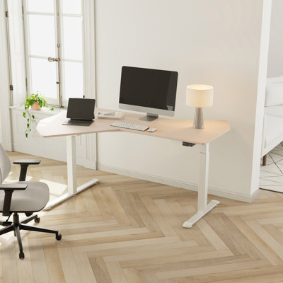 Bureau debout asymétrique réglable en hauteur l 55,59 po Marquavius