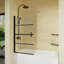 Porte de baignoire sans cadre avec verre 31,56 po x H 55,11 po