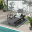 Chaise longue simple inclinable avec table Laguna-88382403