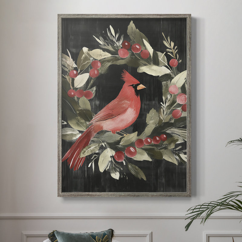 «Christmas Holiday Art XXIX», reproduction encadrée - bois massif, H 30 po x l 24 po