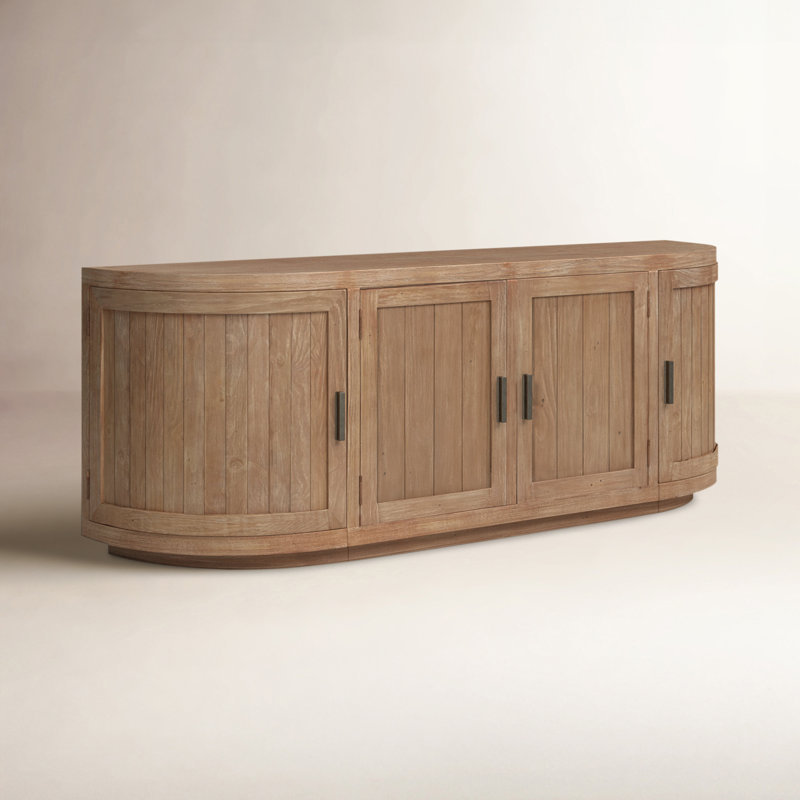 Meuble télé en bois massif Rudi, Brun