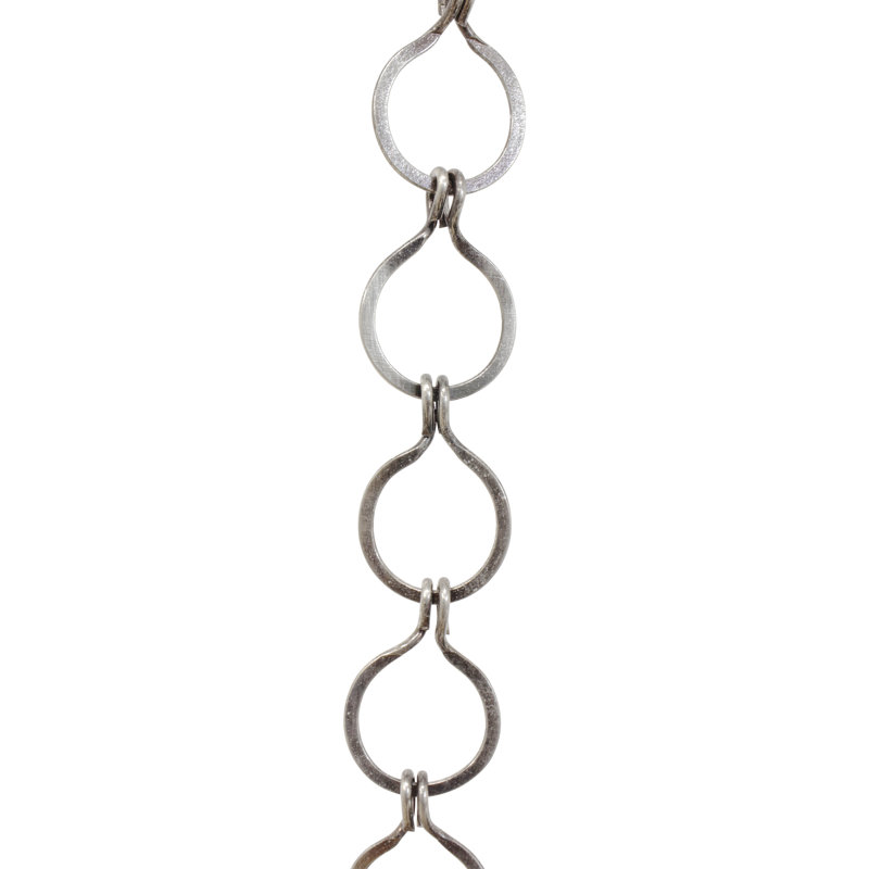 Élégante chaîne non soudée ou bris de chaîne, Antique Nickel