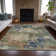 Machine Washable Indoor/Outdoor Xhevrie Blue Rug