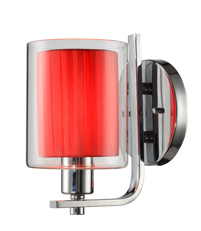Pittsfield Armed Sconce, Chrome, Opal