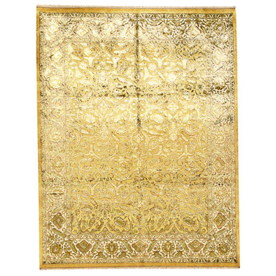High-Quality Hand-Knotted Peach Area Rug