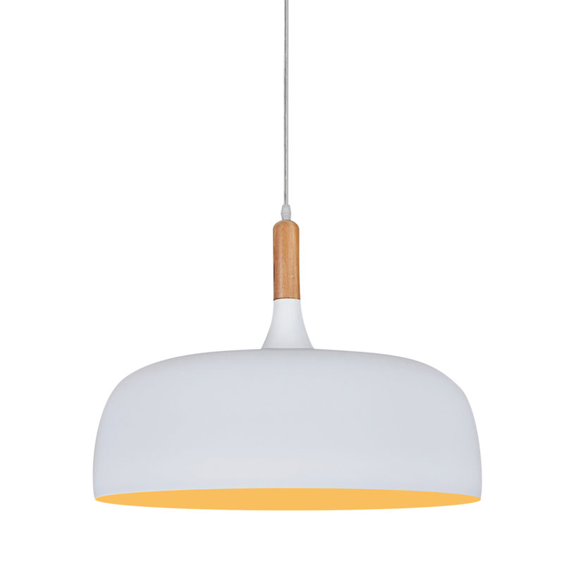 Luverne 1 - Light White Dome Pendant, 120cm H x 48cm W x 48cm D