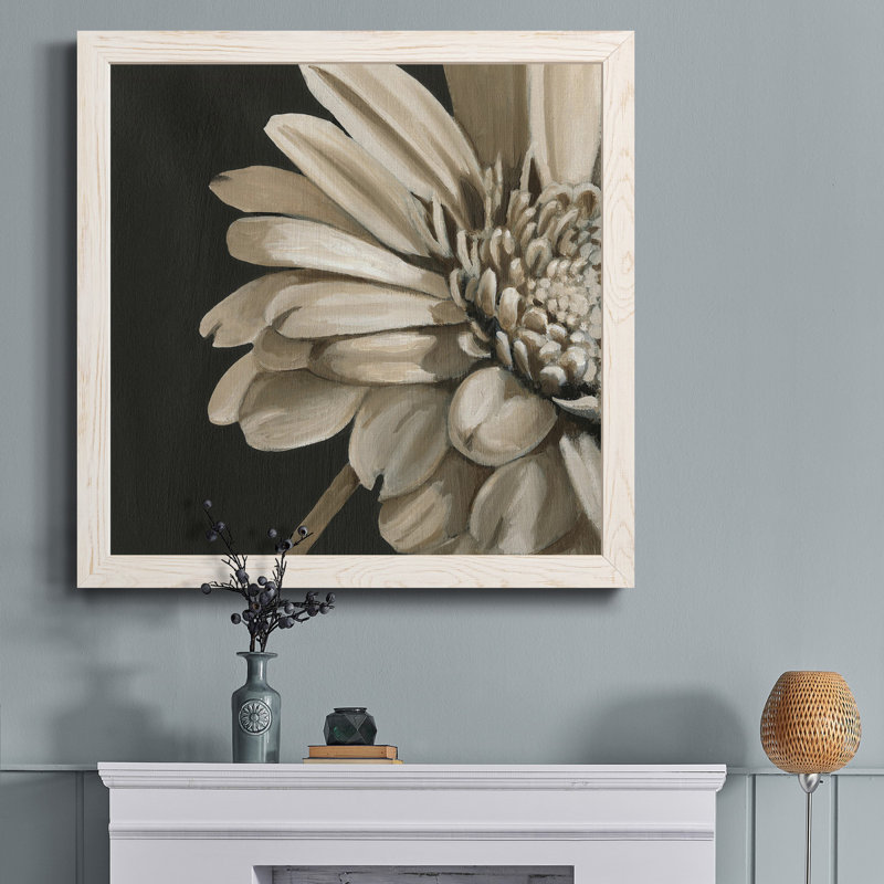 Classical Blooms IV - Art mural, H 17 po x l 17 po x P 1,5 po, Blanc