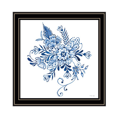 Floral Calligraphy Sketches I Framed Wall Art for Living Room, Home Wall Decor by Cindy Jacobs