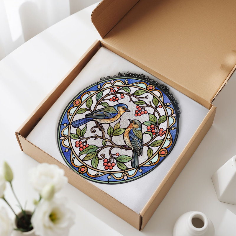 Panneau de vitrail en verre coloré, 7,8 heures, H 7,8 po