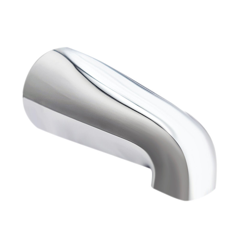 Universal Fit 5-1/4" Wall Mount Tub Spout, Zinc, Polished Chrome