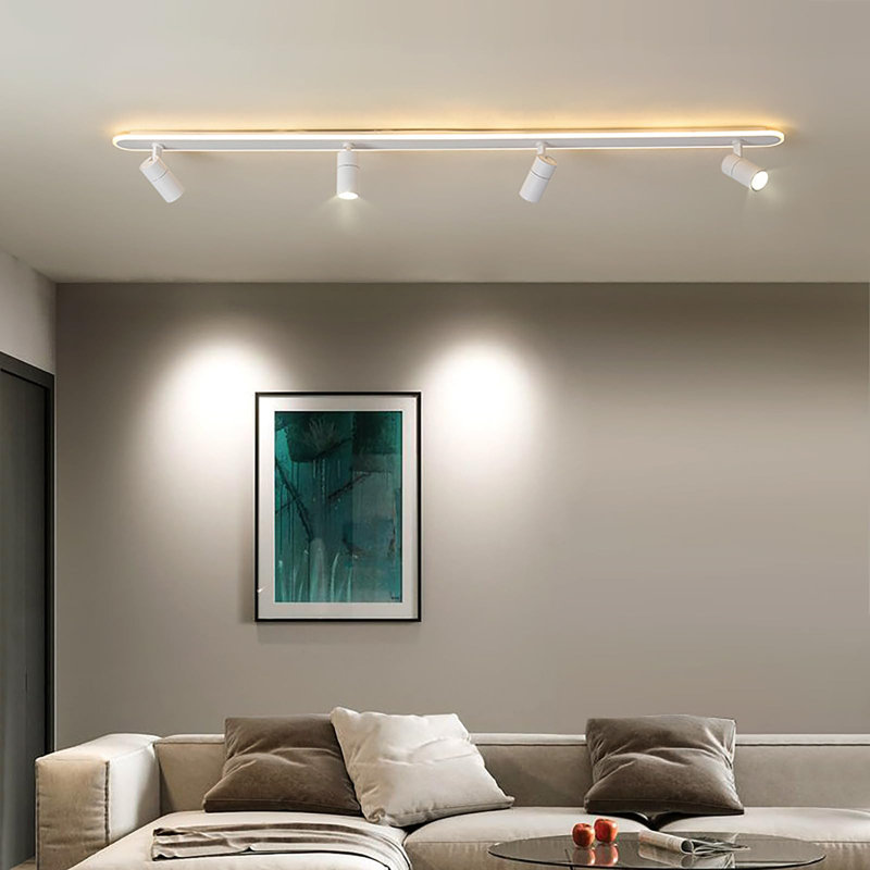 White LED Adjustable Fixed Track Lighting Head