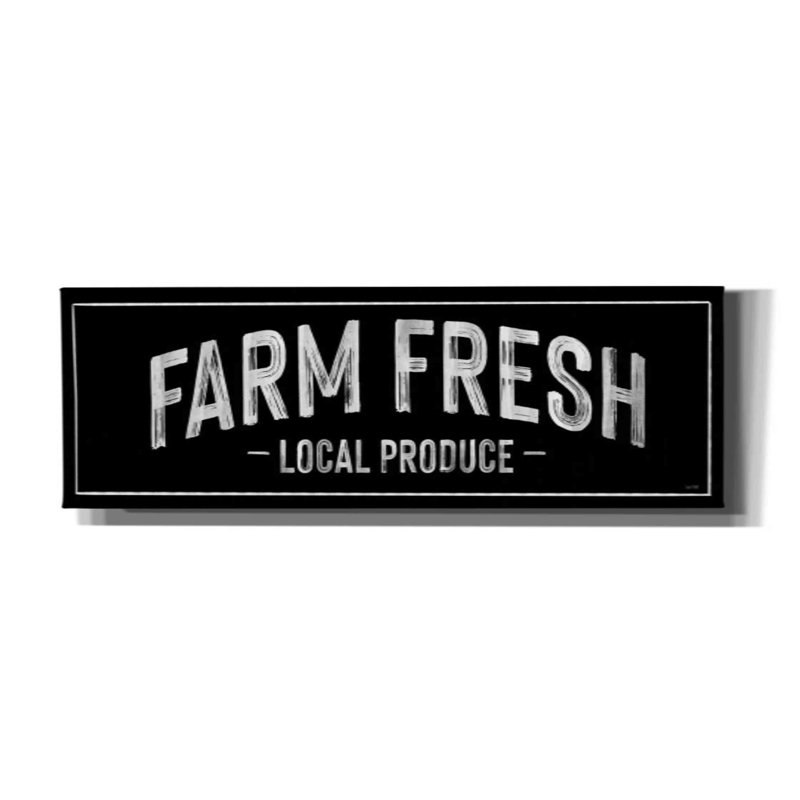 "Farm Fresh" par House Fenway - Art textuel sur toile tendue, H 12 po x l 36 po x 1,5 po