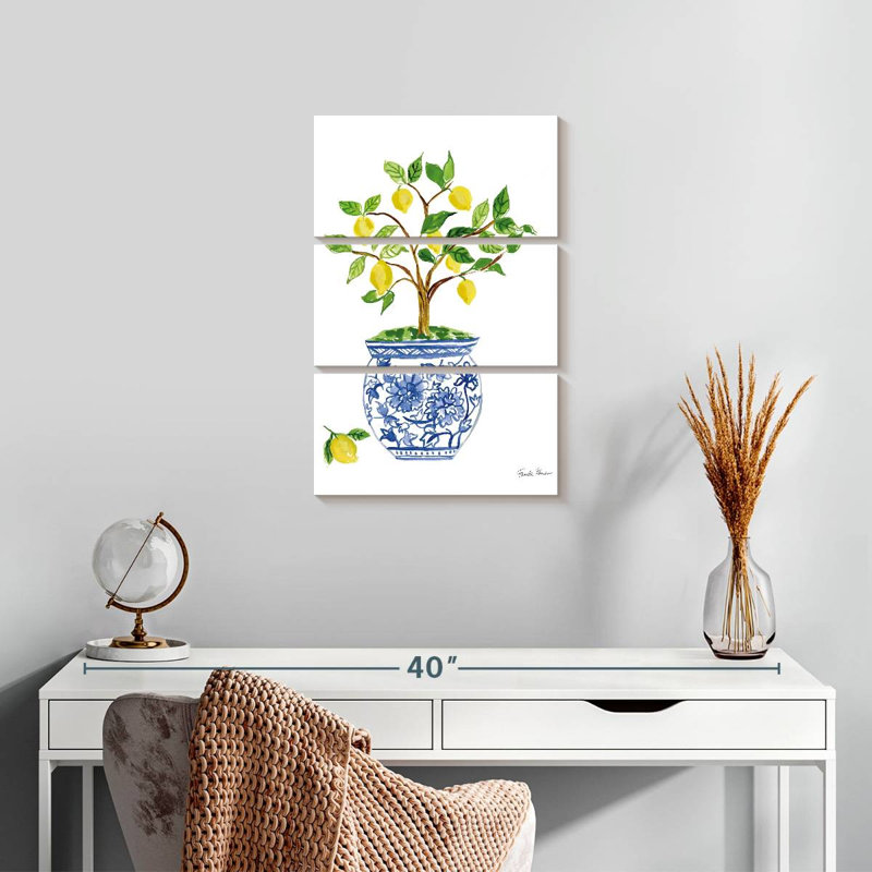 Harnek citron chinoiserie, H 45 po x l 28 po