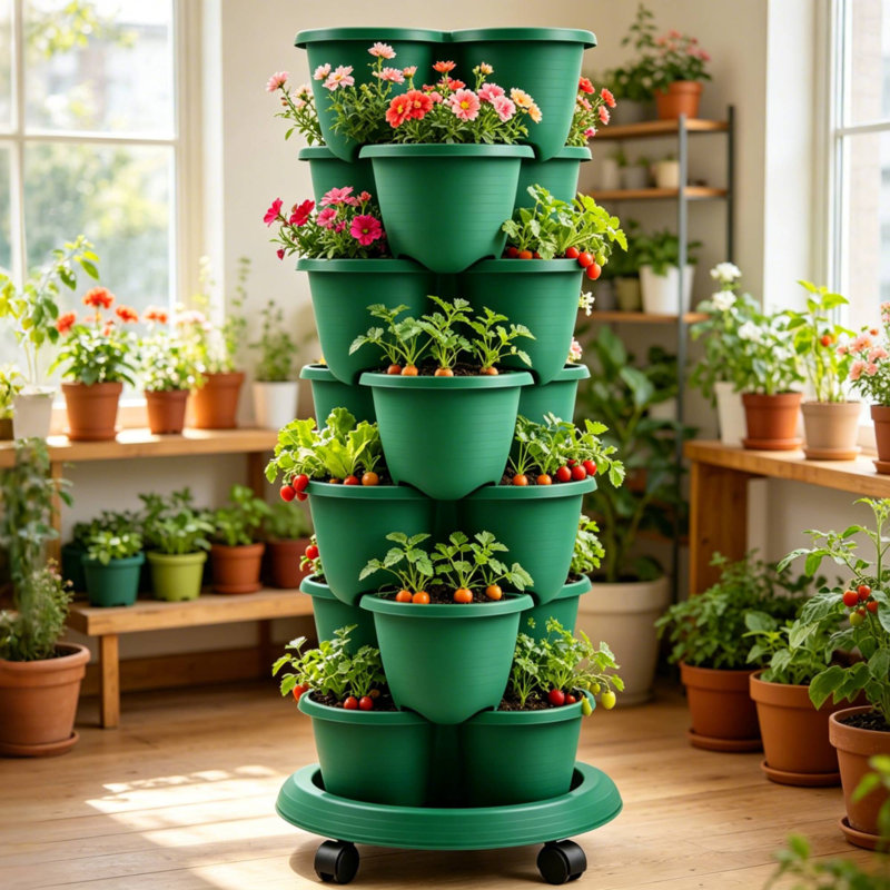 Ensemble de jardinières verticales Strawberry, Green
