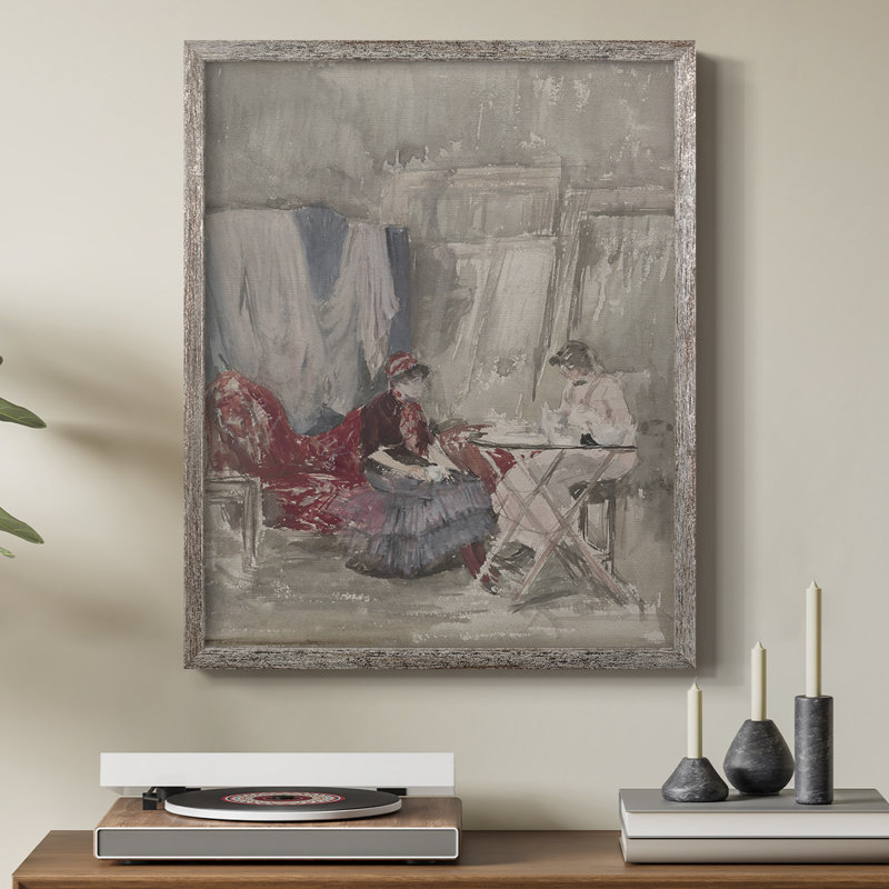 «Vintage Floral Print», impression encadrée CCLXI - bois massif, H 21 po x l 17 po