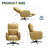 Yellow Power Swivel Recliner Chair, Electric Reclining With Usb & Type-C Charging, 360° Swivel Velvet Upholstered Accent Chair, For Home Office & Living Room, Easy Assembly-547881369