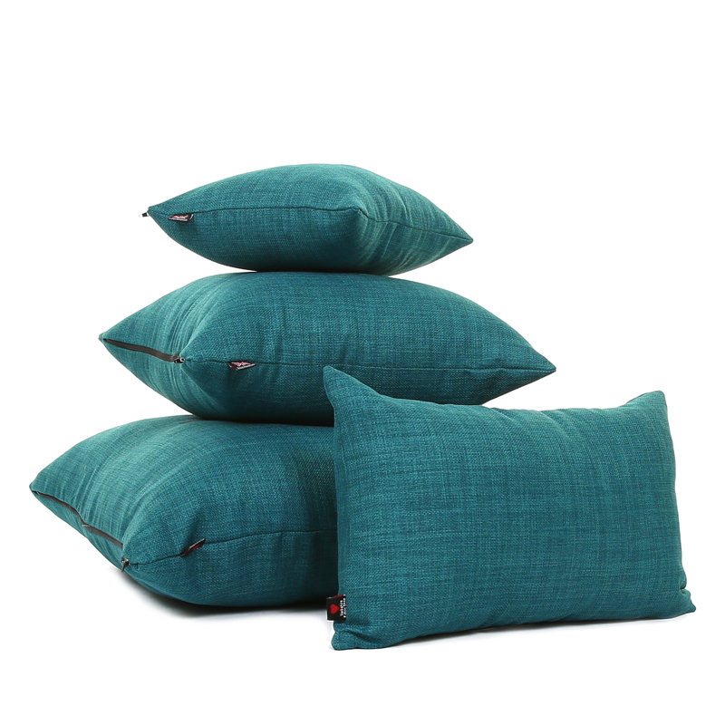 Mitre Square Throw Cushion, Teal, 28cm x 28cm