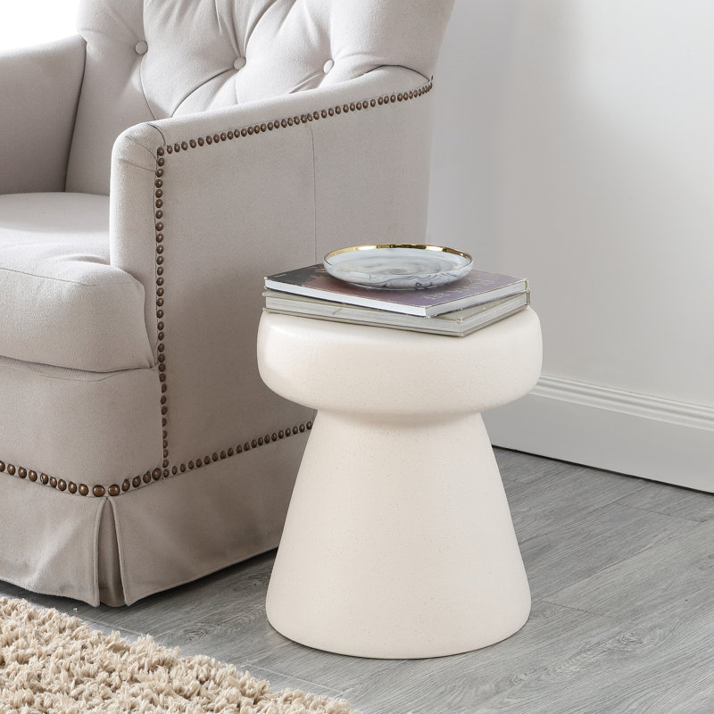 Simmons End Table, White Speckled