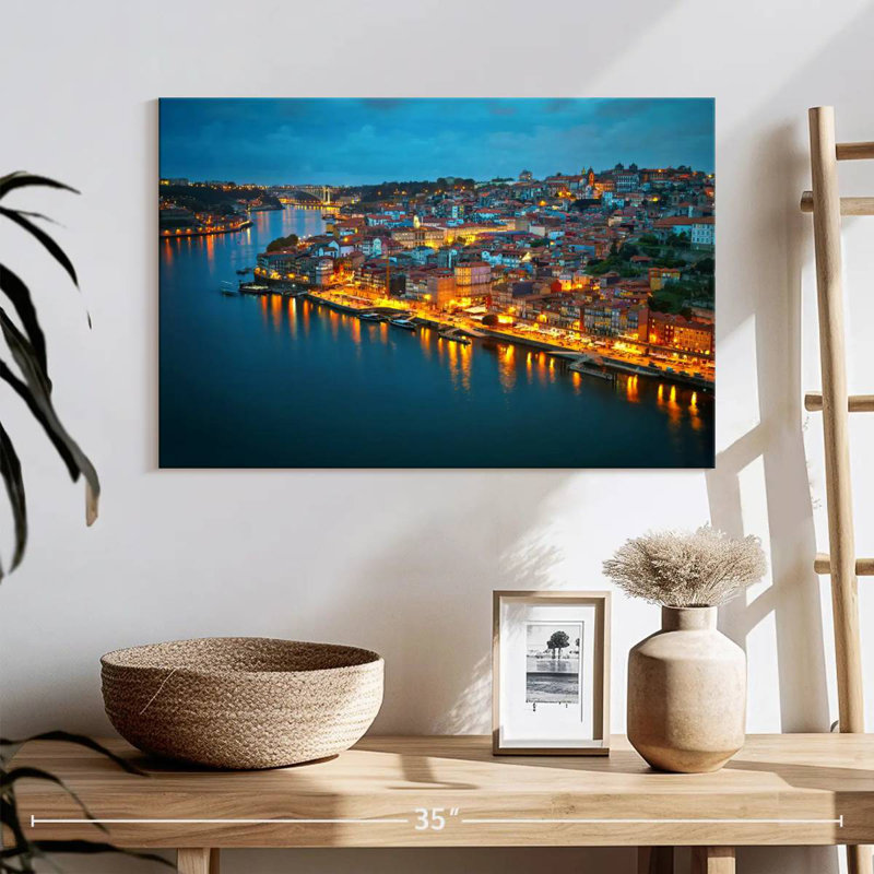 Lumières du port de Nicci Porto, H 16 po x l 24 po