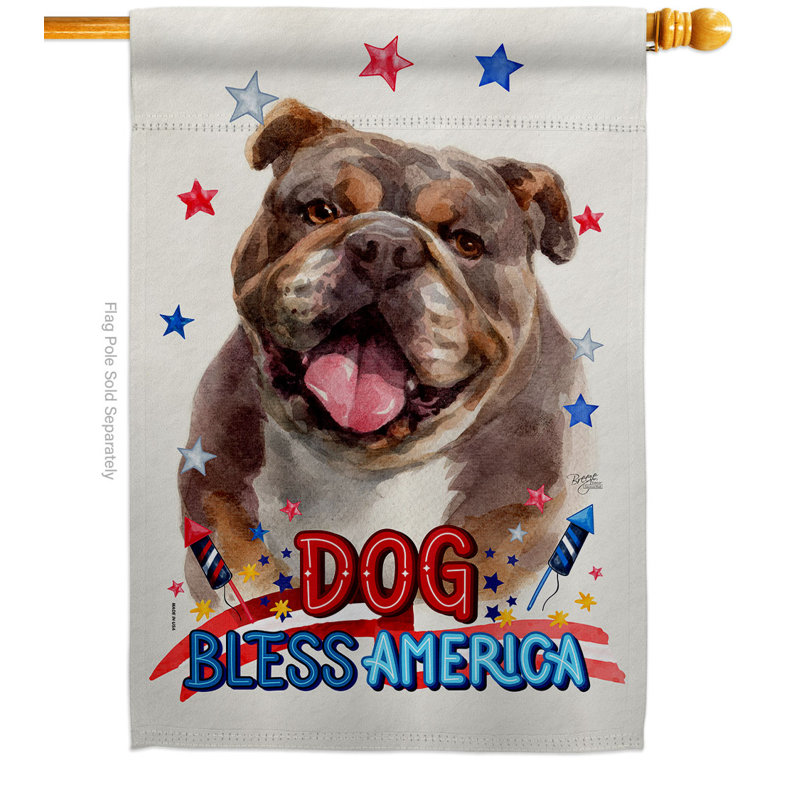 Drapeau de maison patriotique en polyester 3 faces 2 x 2 pi