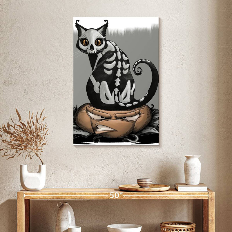 Brampt Cat Halloween, 36" H x 24" W