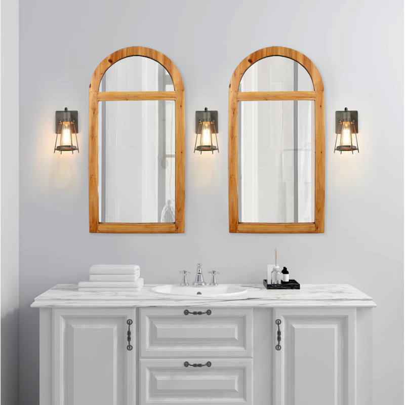 Miroir mural en bois Schiffman