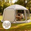 Sun Shade Sail Canopy Covers, Fit for 15 x 13.8 ft Screen House Tent, Sun Protection, 5.51 x 5.25 ft 300D Oxford Silver-Coated Fabric(Not Include Tent), for Outdoor Activities, Beige