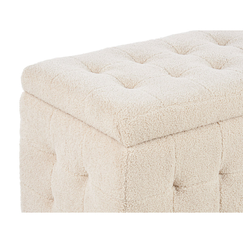 Sanatoga 72cm Wide Tufted Rectangle Solid Colour Ottoman with Storage