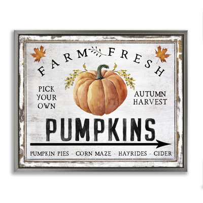 «Farm Fresh Pumpkin», art mural sur toile par Creatif Belle